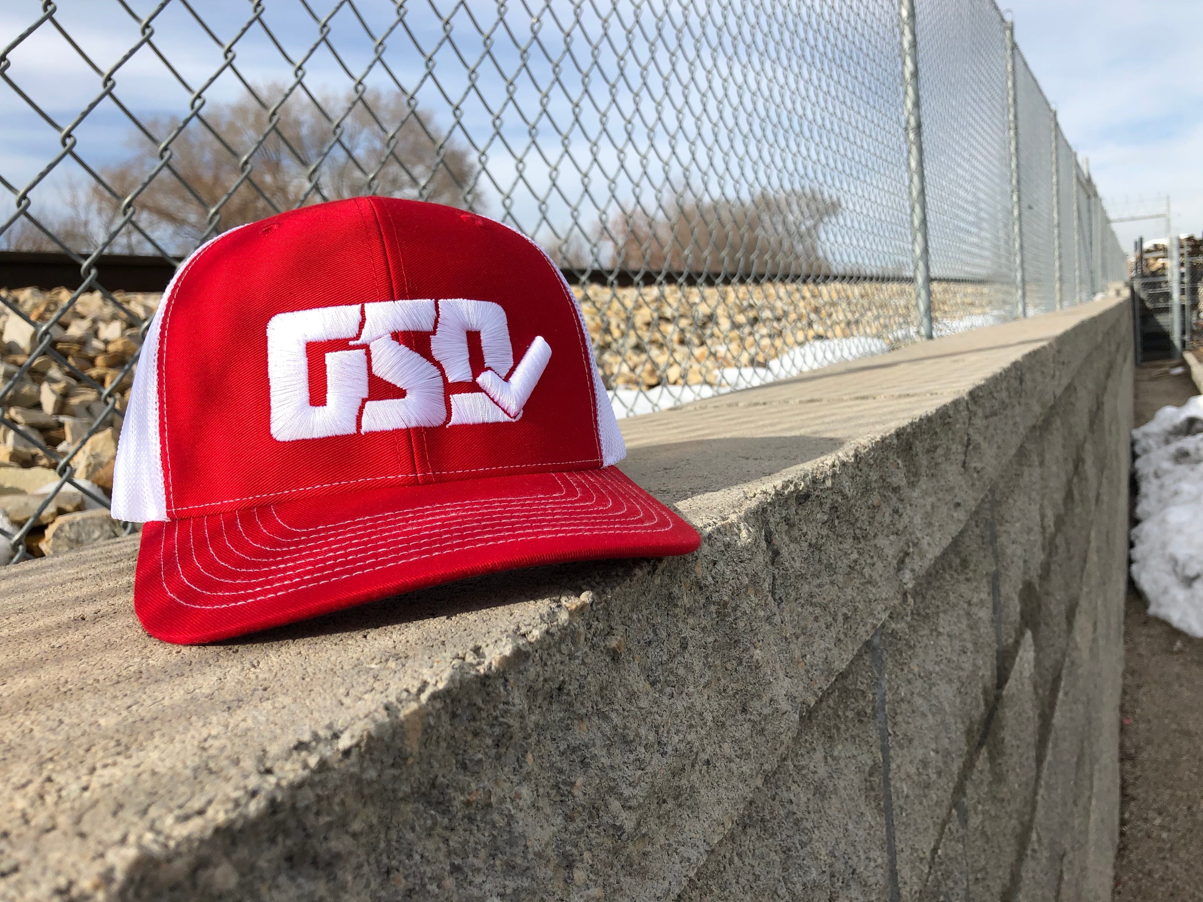 GSD CLASSIC Mesh Snap Back Hat - Red / White - “Pete Rose”