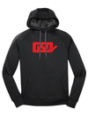 GSD Hoodie - Black / Red - "Double 3 Peat"