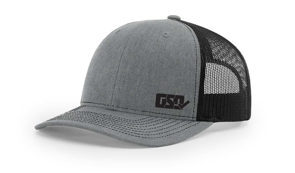 GSD SOLID LEFTY Mesh Snap Back Hat - Heather Grey / Black - “The Admiral”
