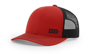GSD SOLID LEFTY Mesh Snap Back Hat - Red / Black - “Dirty Bird”