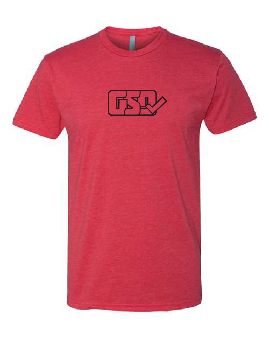GSD OUTLINE T-Shirt - Red / Black - “Dirty Bird”