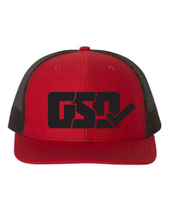 GSD CLASSIC Mesh Snap Back Hat - Red / Black - “Dirty Bird”