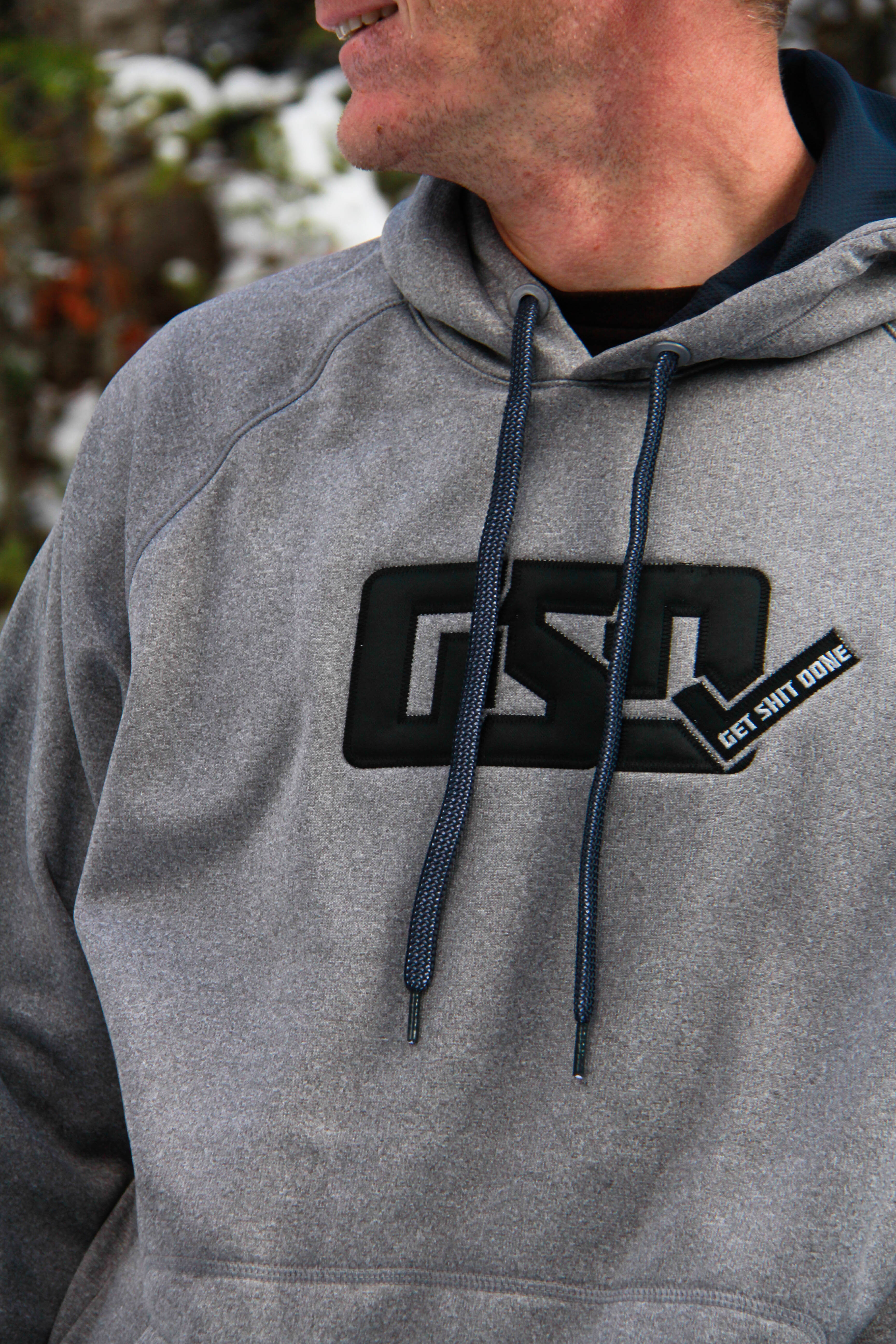GSD Hoodie - Heather Grey / Black - "The Admiral"