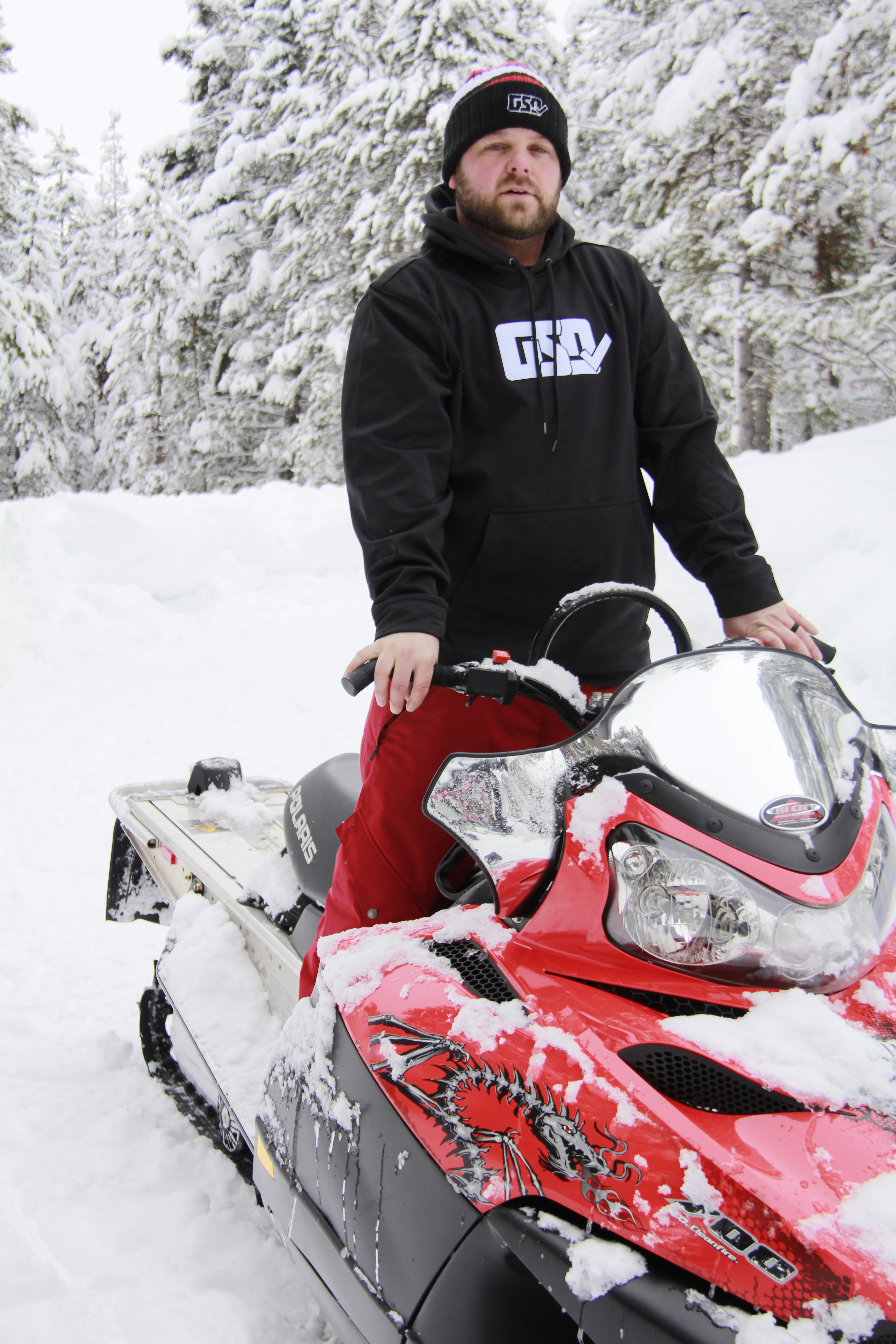 GSD Hoodie - Black / White - "Mike Jack"