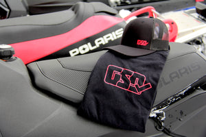 GSD SOLID LEFTY Mesh Snap Back Hat - Black / Red - “Double 3 Peat”