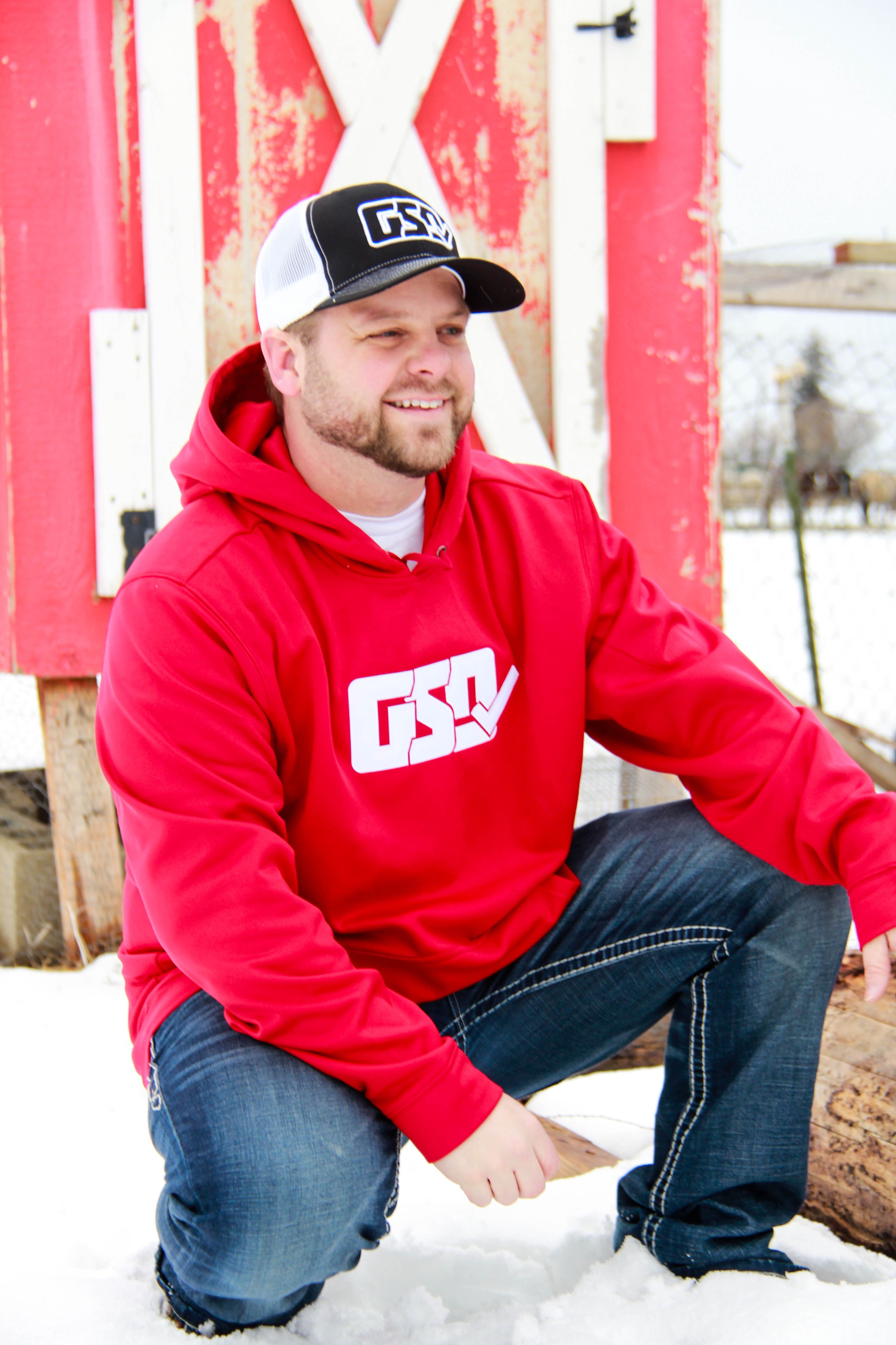 GSD Hoodie - Red / White - "Pete Rose"