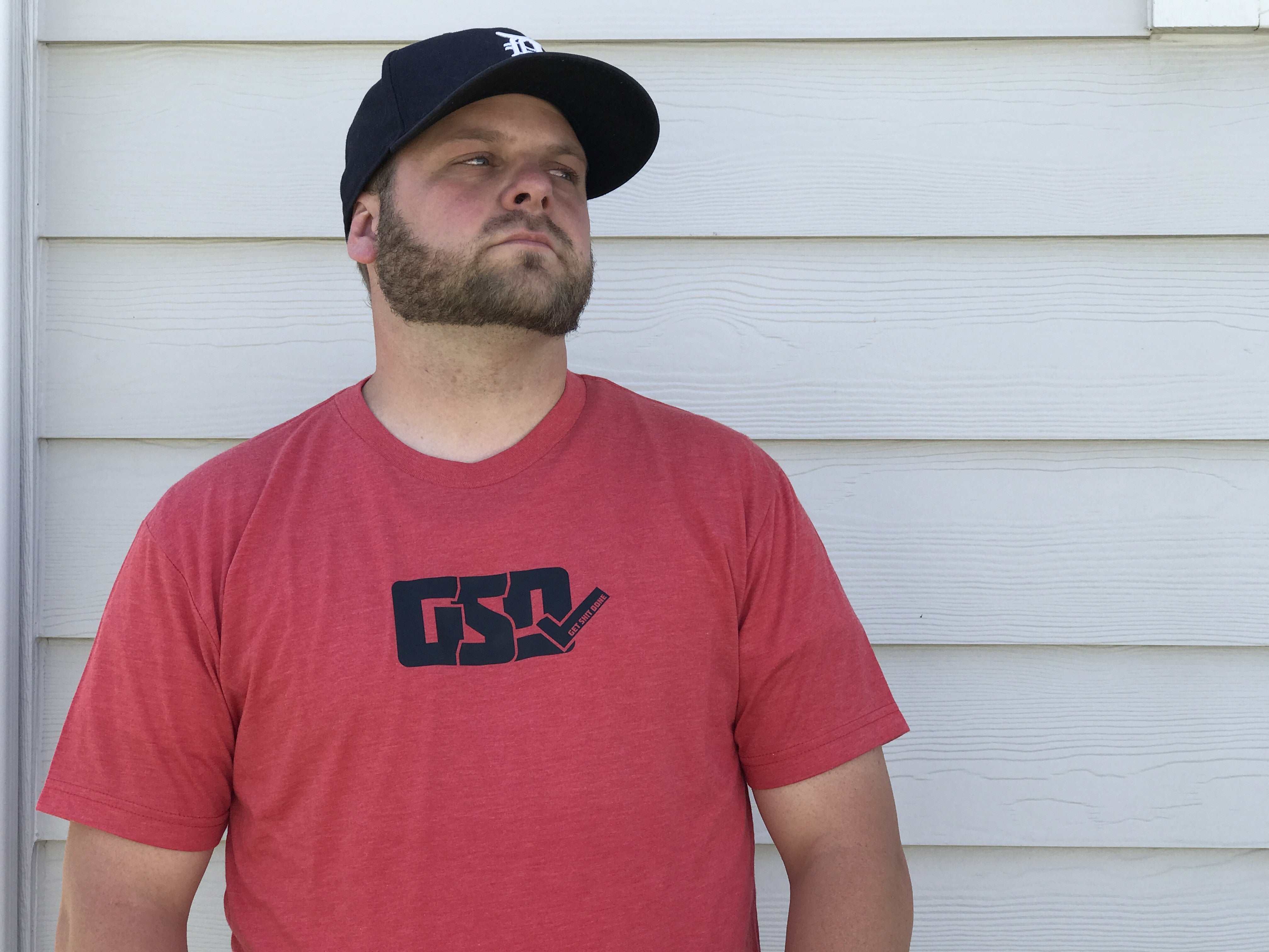 GSD T-Shirt - Red / Black - “Dirty Bird”