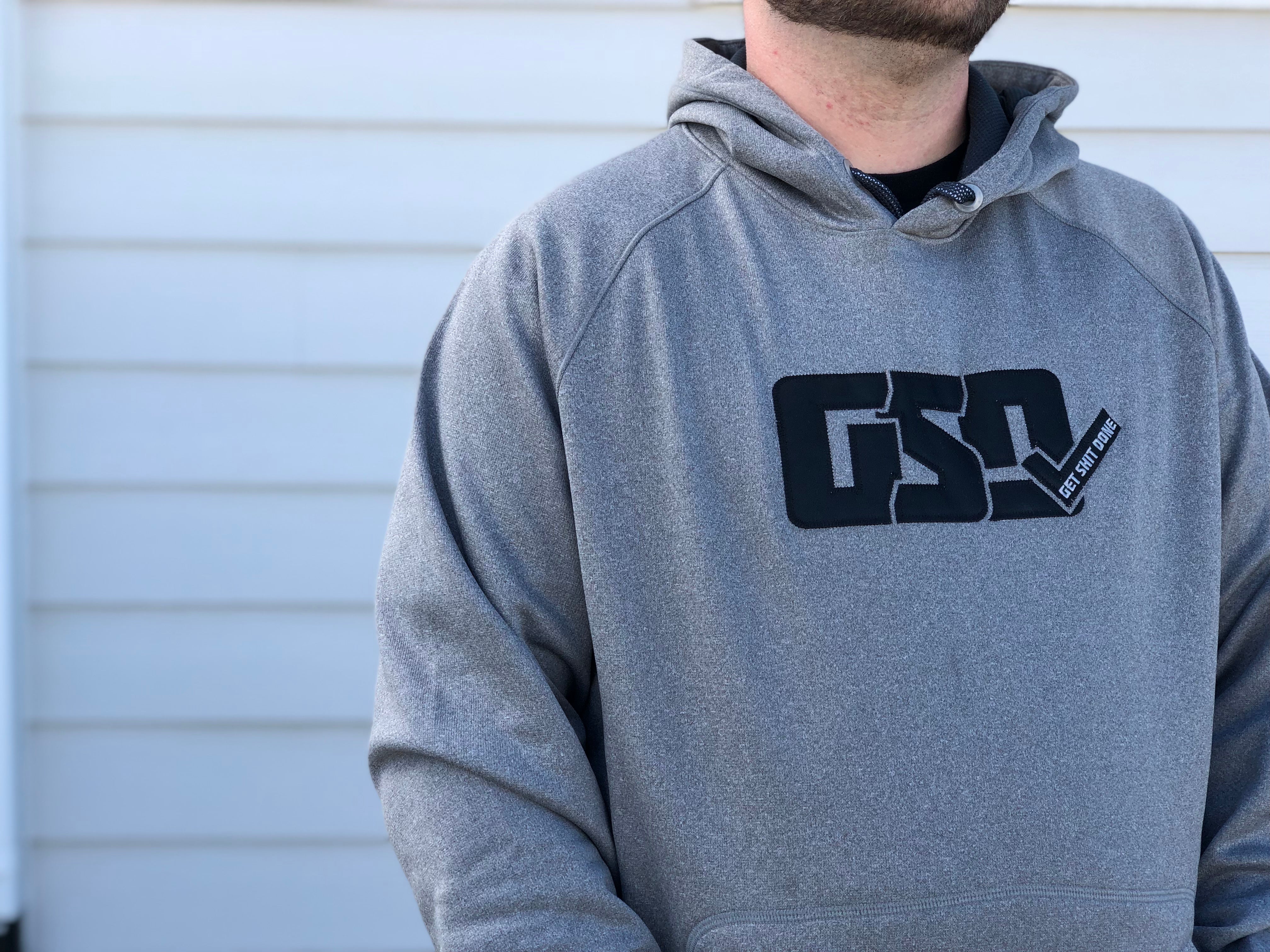 GSD Hoodie - Heather Grey / Black - "The Admiral"