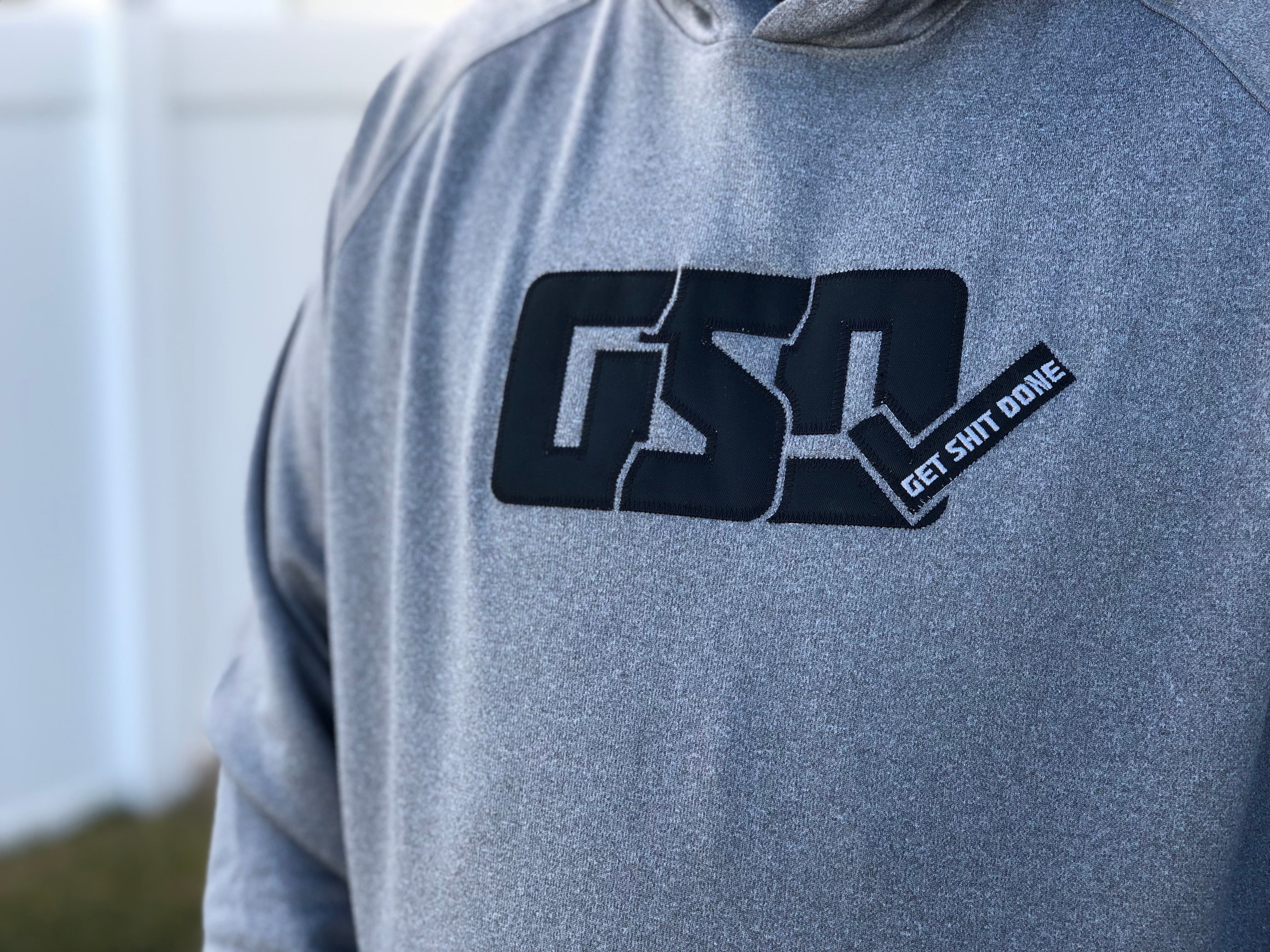 GSD Hoodie - Heather Grey / Black - "The Admiral"