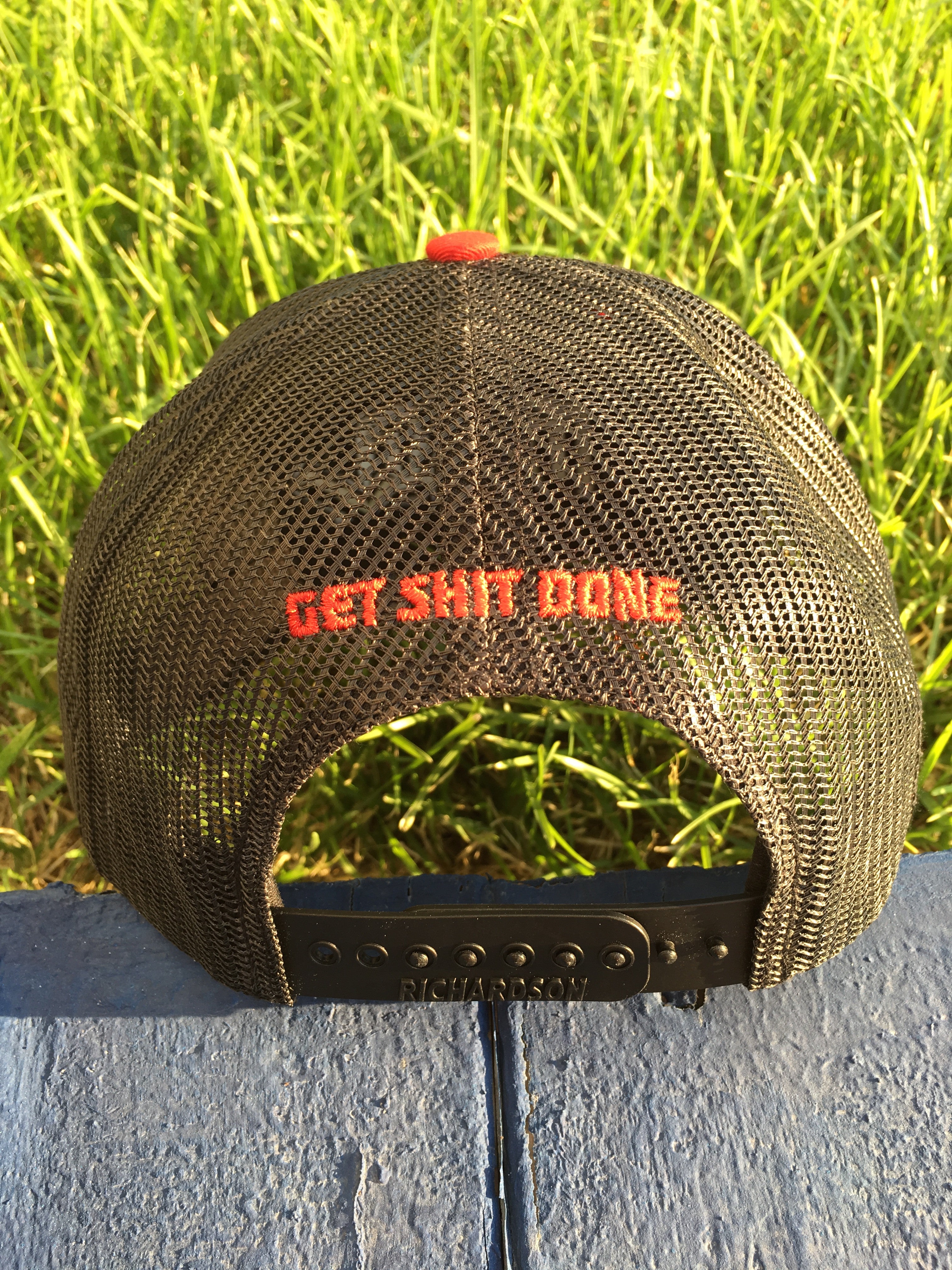 GSD CLASSIC Mesh Snap Back Hat - Red / Black - “Dirty Bird”