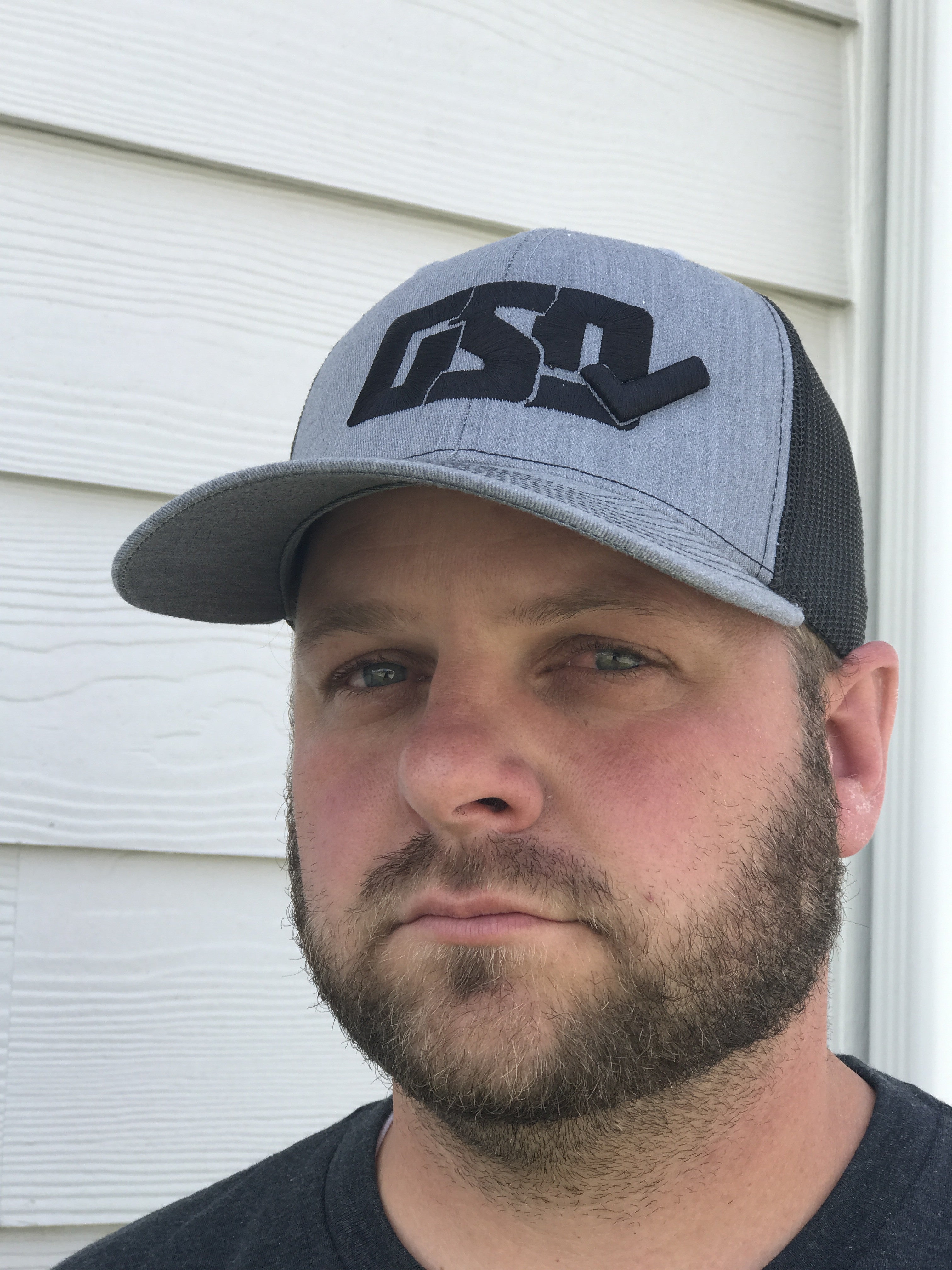 GSD CLASSIC Mesh Snap Back Hat - Heather Grey / Black - “The Admiral”