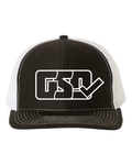 GSD OUTLINE Mesh Snap Back Hat - Black / White - “Mike Jack”