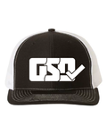 GSD CLASSIC Mesh Snap Back Hat - Black / White - “Mike Jack”