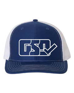 GSD OUTLINE Mesh Snap Back Hat - Royal / White - “Mr. Robinson”