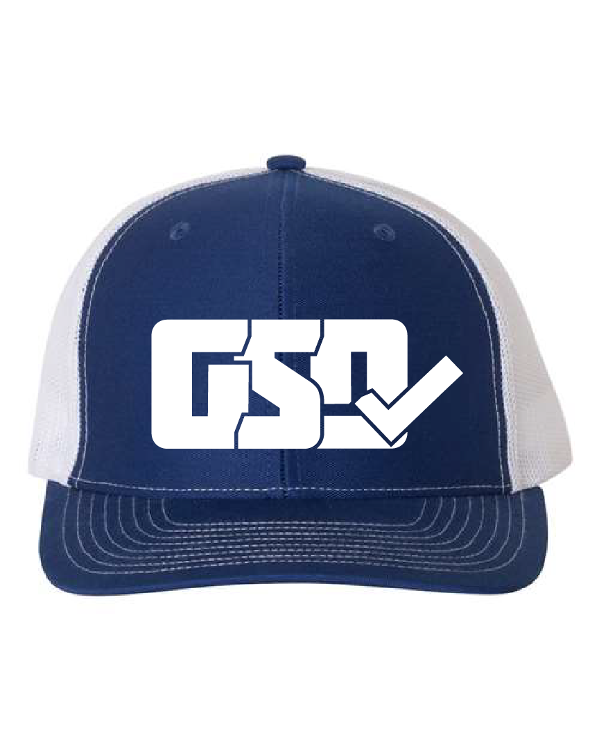 GSD CLASSIC Mesh Snap Back Hat - Royal / White - “Mr. Robinson”