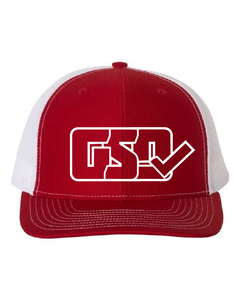 GSD OUTLINE Mesh Snap Back Hat - Red / White - “Pete Rose”