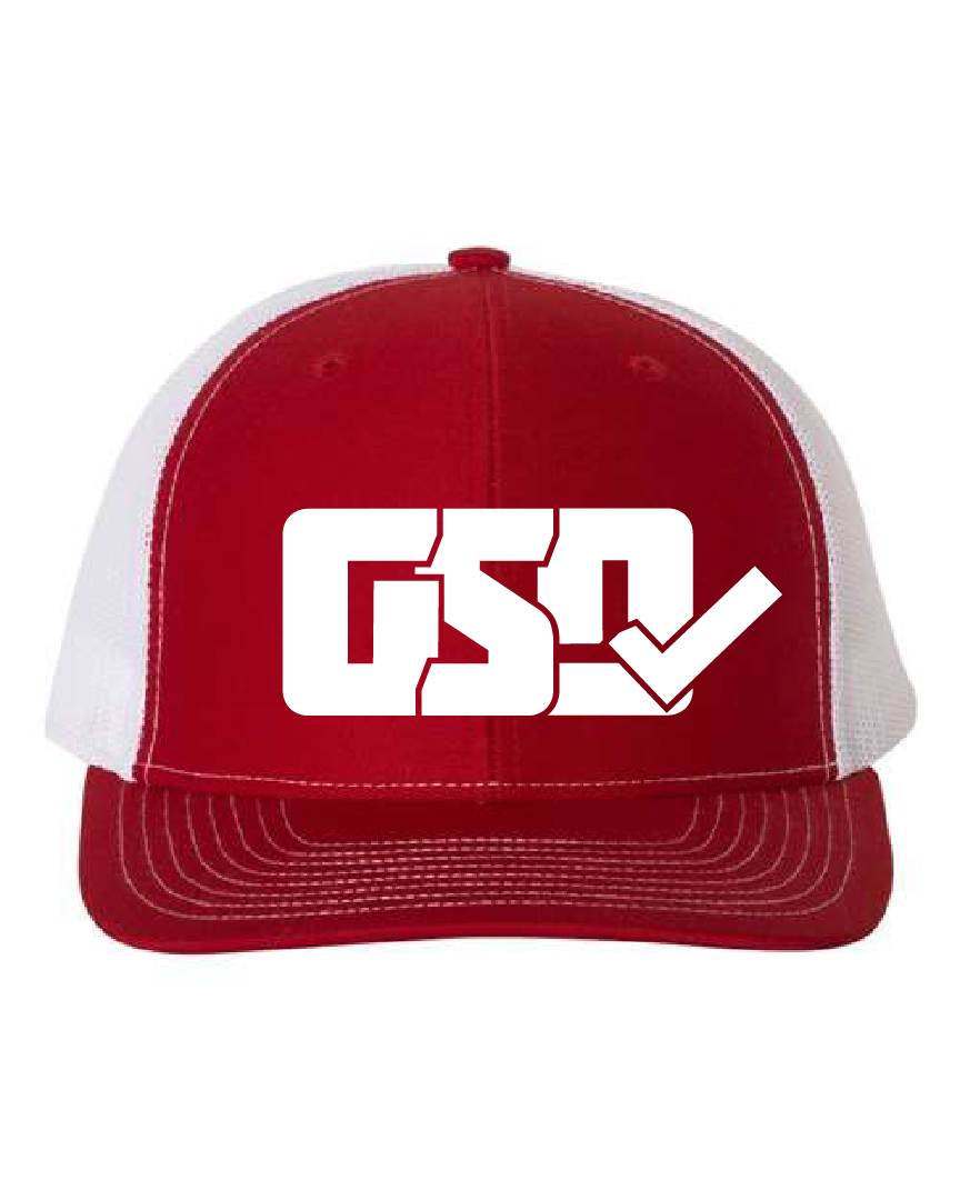 GSD CLASSIC Mesh Snap Back Hat - Red / White - “Pete Rose”