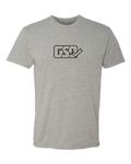 GSD OUTLINE T-Shirt - Heather Grey / Black - “The Admiral”
