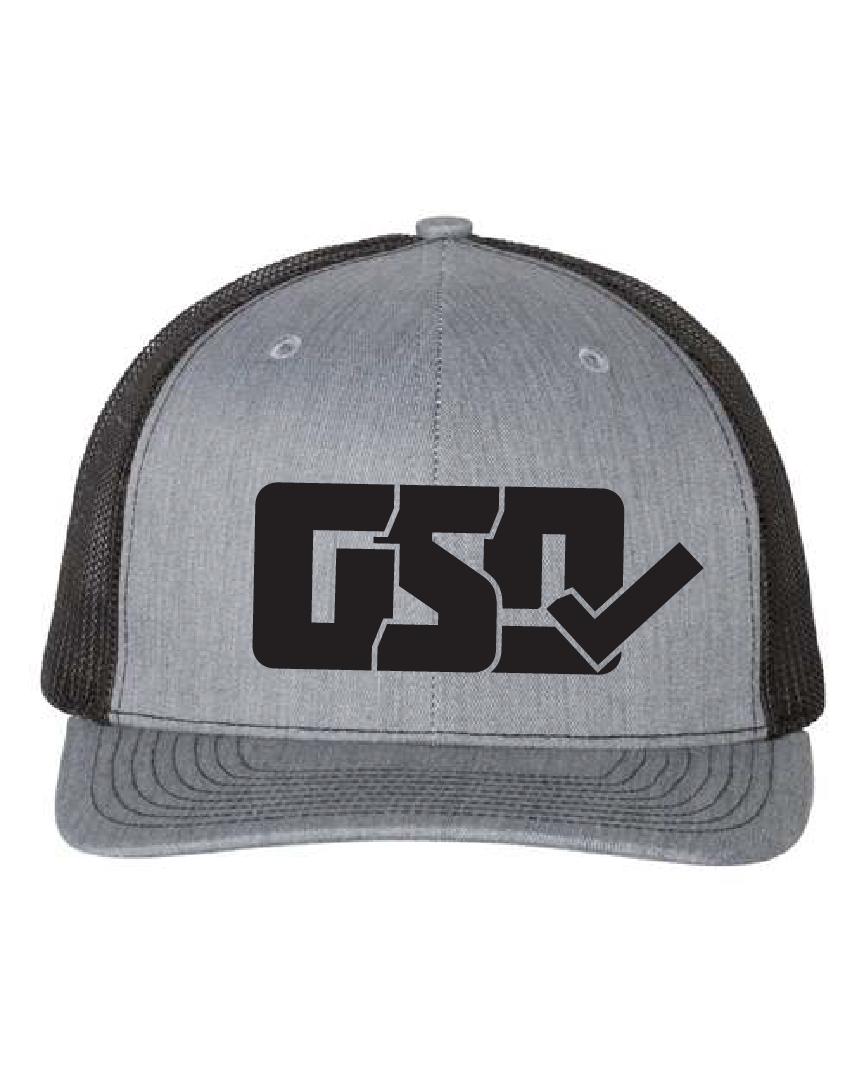 GSD CLASSIC Mesh Snap Back Hat - Heather Grey / Black - “The Admiral”