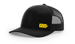 GSD SOLID LEFTY Mesh Snap Back Hat - Black / Athletic Gold - “Wiz”