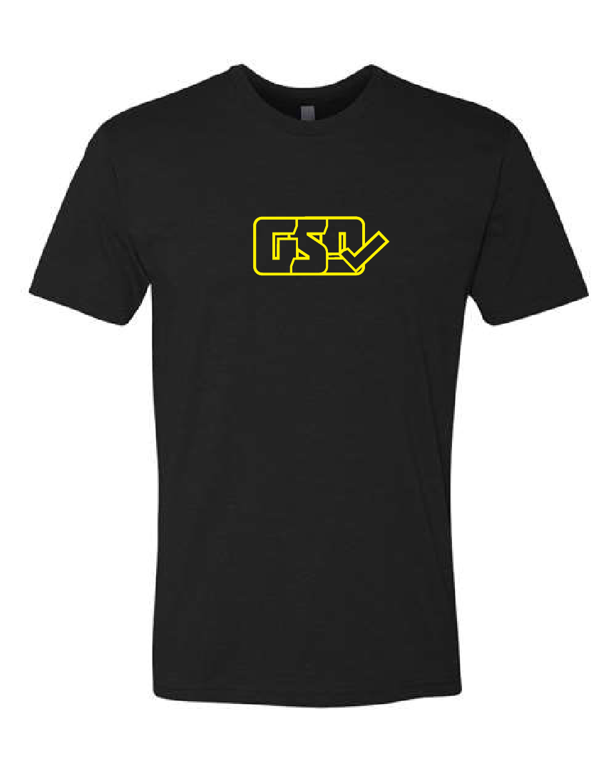 GSD OUTLINE T-Shirt - Black / Athletic Gold - “Wiz”