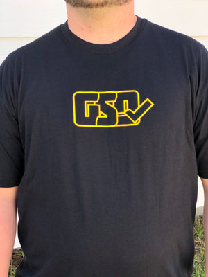 GSD OUTLINE T-Shirt - Black / Athletic Gold - “Wiz”