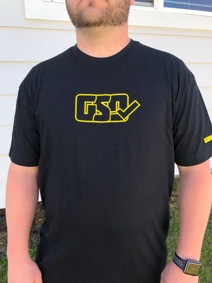 GSD OUTLINE T-Shirt - Black / Athletic Gold - “Wiz”