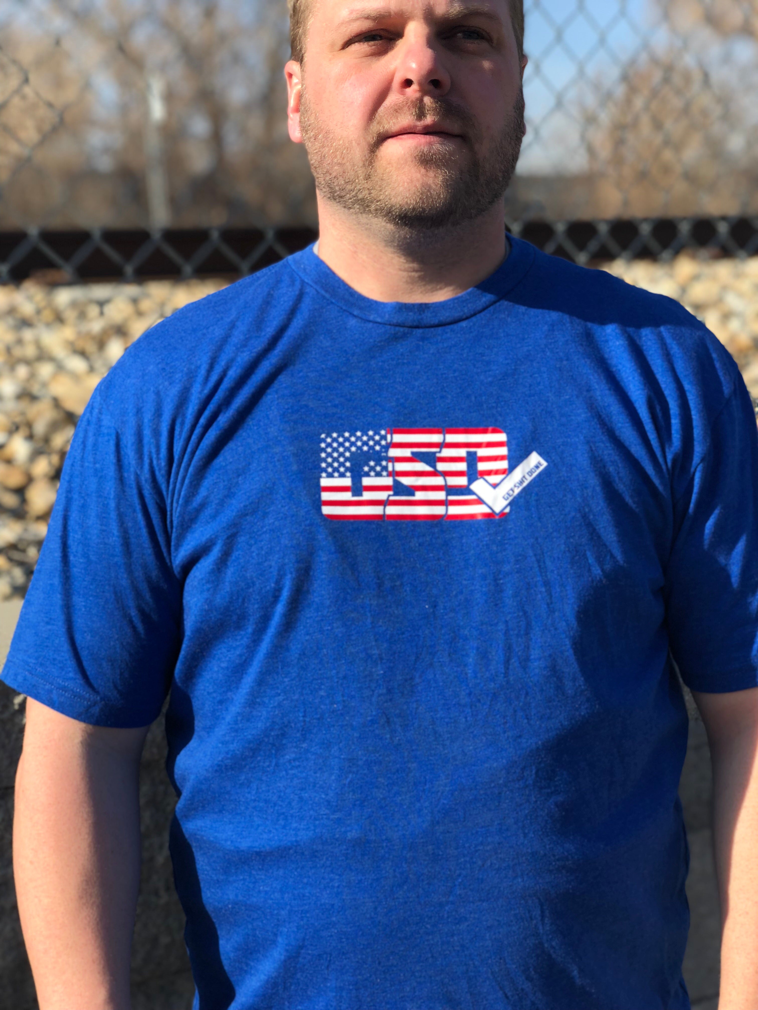 GSD T-Shirt - Royal / USA - “America”